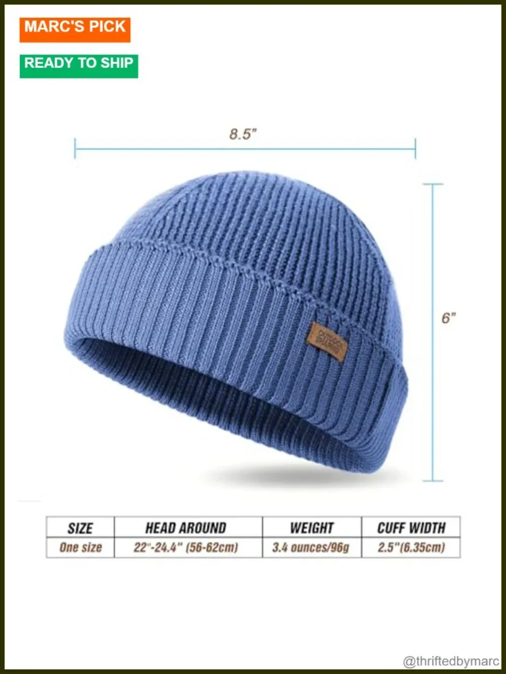 Merino Wool Fisherman Beanie Knit Cuff Trawler Cap Winter Daily Hat Unisex